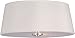 Maxim 12751WTPN Rondo Crystal Glass Ball with White Hardback Fabric Shade Flush Mount 3-Light 180 Total Watts, 7" H x 15" W, Polished Nickel
