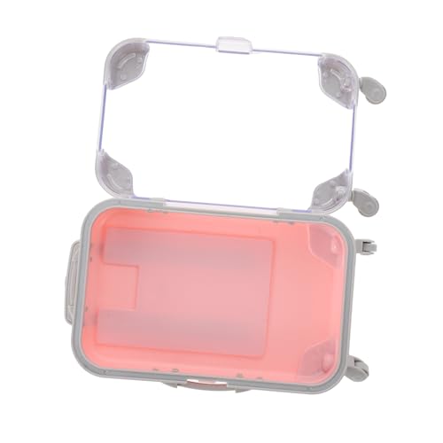 Abaodam プラスチック製まげ収納ボックス 軽量コンパクト設計 防塵ロック付き フェイクまげ用ケース おしゃれなスーツケース型 携帯に便利