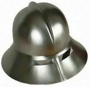 Medieval Kettle Hat Helmet, 18 Gauge Steel, Knight Crusader Armor, LARP Reenactment Costume