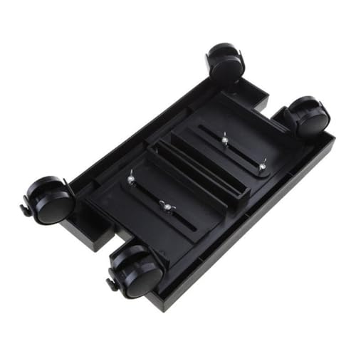 Soporte para CPU bajo escritorio, soporte móvil para torre de PC con 4 ruedas, carrito ajustable para torre de PC miniatura 3