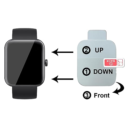 SMAATE Soft Screen Protector Compatible with aeac Fitpolo GTX18 AR-01 1.3” Smart Watch , TPU, 6-pack, Full Coverage, Bubble Self-healing, with Non-slip Pad Sticker