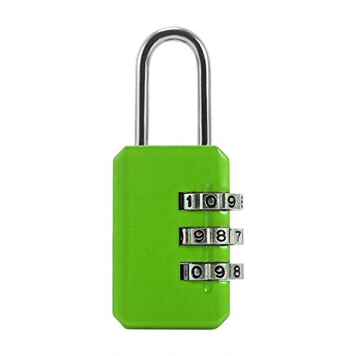 3 Digits Dial Combination Luggage Case Password Lock Code Padlock Green Fashion design
