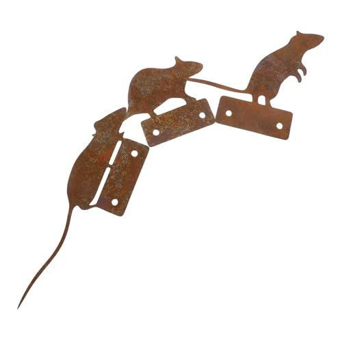BESPORTBLE Décoration Murale en Forme De Souris Sculpture De Jardin Décoration De Jardin Sculpture Murale en Métal Figurines