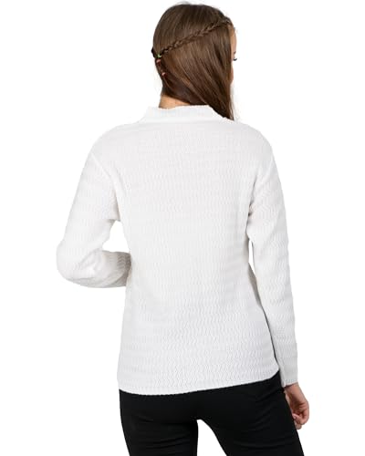 Image of Lady Willington Women Woolen V-Neck Self Design Cardigan Heavy Daffodil Fabric Cardigan Winter Wear Pure Wool Cardigans for Women Sweaters Long Cotty Fully Warm Cardigan Free Sizes