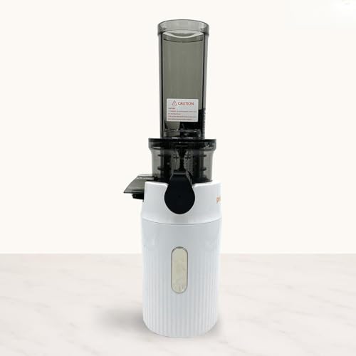 Zuminstant Compacto - Exprimidor eléctrico de zumo (Slow Juicer): Prensado en Frío, Rico en Nutrientes, Licuadora sin espuma, Ahorro de Espacio, Elegante y Versátil - Para Frutas y Verduras Frescas