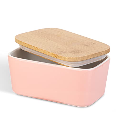 Butterdose Porzellan, Henten Home Butterschale mit Deckel, Keramik...