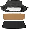 Kojem Convertible Top Compatible with 1994-1999 BMW 3-Series E36 318i 323i 325i 328i M3 Soft Sailcloth Roof with Plastic Window (Black+Brown)