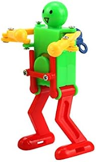 rongweiwang 3pcs Children Kids Plastic Clockwork Spring Wind-Up Dancing Robot Wind-Up Dancing Robot Children Toy Developmental Gift Toys Random Color