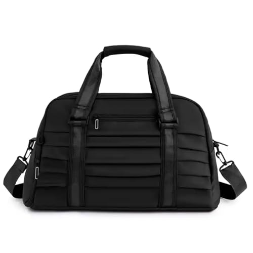 Bolsa Mala Esportiva Transversal Fitness Academia Impermeável Blogueira Grande Porta Tênis Treino Piscina Praia Clube Prática De Esportes (Preto)