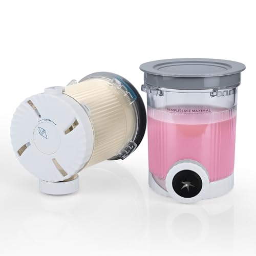 Pack de 2 Pintas y Tapas 480 ML para Ninja Swirl CREAMi Serie NC700 por MMOBIEL – Vasos de Repuesto con Tapas Grises para Ninja Scoop & Swirl Máquina de Helado y Soft Serve – Apto Lavavajillas