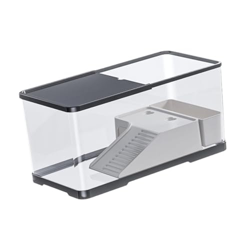 Bothyi Turtle Tank Turtle Aquarium with Cover with Basking Platform Reptile Habitat for Frog Snake Amphibians Small Reptile Leopard, Medium