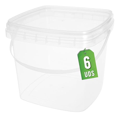 Üka • 10 Cubos Transparentes de Polipropileno 5,4 L...