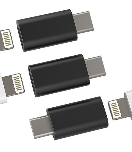 Adaptateur Lightning vers USB C(Lot de 3) Type Charger Adapter iPhone Jack Femelle USBC Mâle Prise Chargeur Convertisseur pour Apple IPhone15 Pro Max Plus...