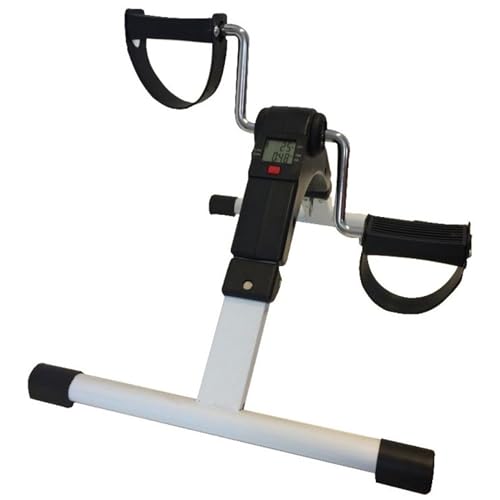 Mini Pedal Cicloergômetro WCT Fitness Mini Bike Fisioterapia Bicicleta Ergométrica Portátil Mãos Pés Pedalinho Exercício Idosos Branco Preto
