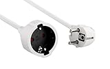 Protección infantil Electraline 900029 Prolongador toma Schuko, 3G1,5 mm², color blanco, Cable 5 m