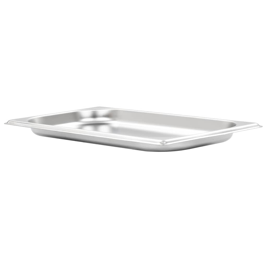 12 recipientes de acero inoxidable apilables GN 1/3 de 20 mm, para Bain-Marie, Chafingdish, Buffet, Catering, Cantina, Cocina de Restaurante, para mantener caliente y servir