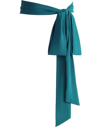 Image of Glitopper Women Chiffon Sash Belt Dress Sash Waist Bridal Wedding Belt 50s Accessories 3'' Wide