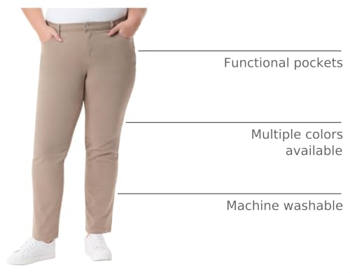 Image of Gloria Vanderbilt Womens Amanda Classic High Rise Tapered Jean Plus Size