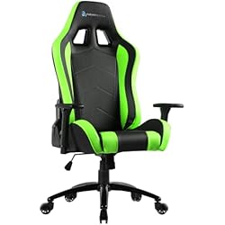 Newskill Silla Gaming Profesional Takamikura, Polipiel, Altura y Reposabrazos 3D Ajustables, Ruedas de Nylon, Base de Acero, Reclinable 180º, Cojín Lumbar y Cervical, Gas Pistón Clase 4, Verde