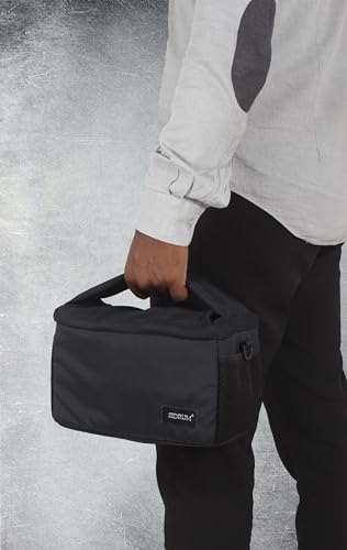 Image of Polyester Wf-11 Portable Camera Bag | Dslr Case With Adjustable Shoulder Strap | For Canon, Nikon & Other Dslr Cameras - Water Resistant, Anti-Shock (Black)