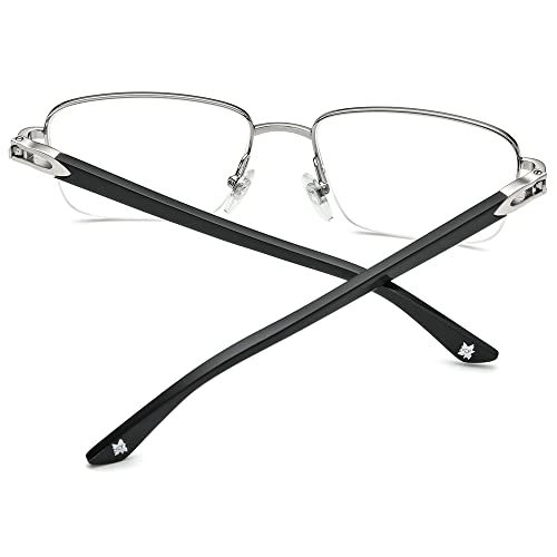 Image of HEPIDEM Really Buffalo Horn Handmade Glasses Frame Square Semi Rimless Buffs Eyeglasses
