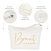 Braut Geschenke JGA Party Zubehör Leinen Braut Kram Make up Tasche Mitgebsel Geschenk zur Brautparty Junggesellinnenabschied Bride Dekoration Kosmetiktasche für Hochzeit Verlobung #3