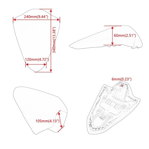 Cojín de asiento trasero para Panigale V4 y V4S de 2018 a 2023 6