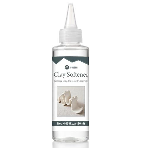 DINGSEN Liquid Polymer Clay, 120ml, Steigert Flexibilität & Haftung, verleiht nach dem Backen Glanz, Flüssiger Polymer Ton, für Keramikkünstler, Lehrer und Bastelbegeisterte