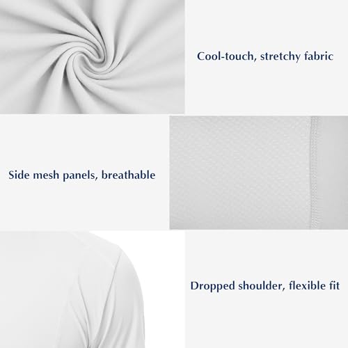 Men's UPF 50+ Swim Rash Guard – Quick Dry Short Sleeve UV Shirt for Fishing, Hiking, Beach, Running4