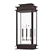 Livex Lighting 20208-07 Transitional Three Light Outdoor Wall Lantern from Princeton Collection in Bronze/Dark Finish