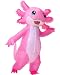 Stegosaurus Inflatable Costume Adult Axolotl Costumes Deluxe Halloween Air Blow-up Costume Pink Axolotl Costumes for Women Men Cosplay Party