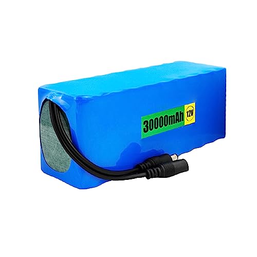 WILLQ DC 12V 6000mAh 9000mAh 12000mAh 18000mAh 24000mAh 30000mAh Rechargeable Lithium Li-ion Battery 12 Volt Spare Battery for 12 V Electric Device Backup Battery,12V30000mah