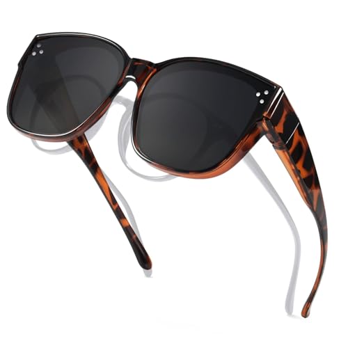 Image of Xfeel Polarized Over Glasses Sunglasses for Women Fitover Sun Glasses | Sunglasses that Fit Over Glasses, UV400 Protection, Outdoor Driving Shades, Over Reading /Prescription Glasses Sunglasses