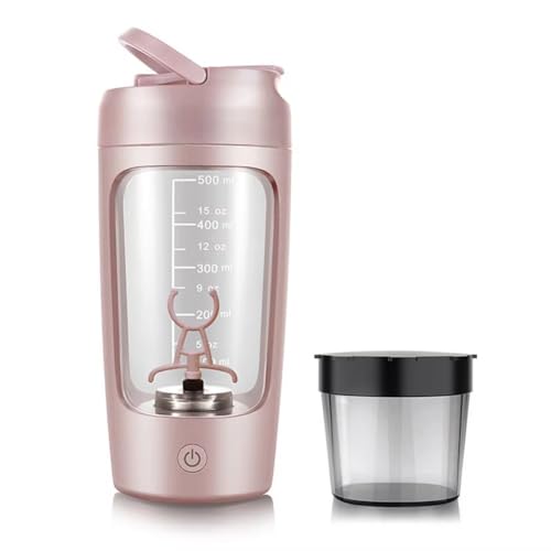 Botella mezcladora de proteínas eléctrica, recargable y automática con batería de 1200 mAh