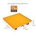 Spill Containment Pallet,Spill Platform with Drain Outlet, Drum Containment Spill Pallet for Industrial Oil Drum Storage Basemen(Yellow,65x65x15cm)