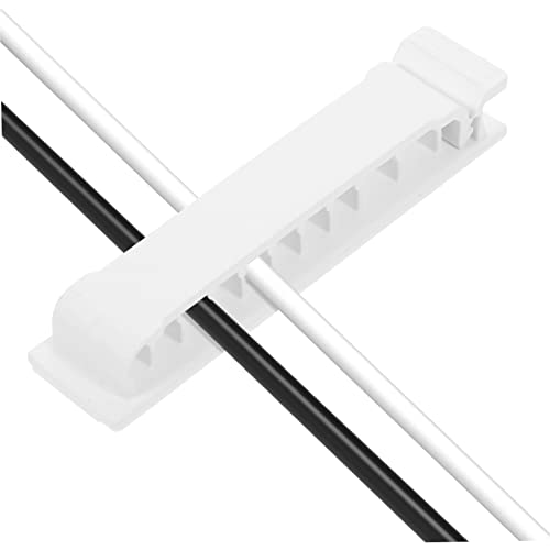 Artibetter 4 piezas Abrazaderas para cables Clip bajo escritorio para gestión adhesiva de cables miniatura 4