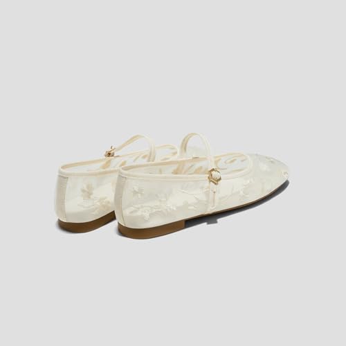 Image of VIVAIA Women's Margot Mary Jane Square-Toe Ballet Flats