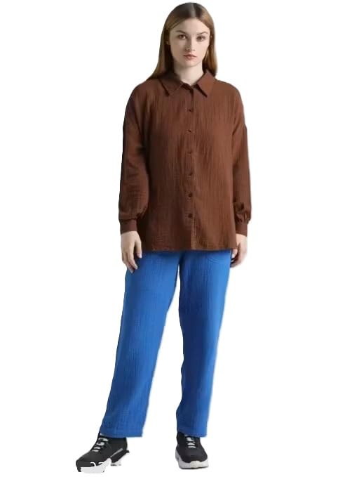Yellowfab Industries Casual Spread Collar Shirt for Women Comfort-image-7