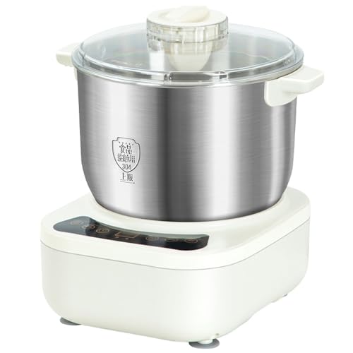 Batidora de Masa eléctrica de 200 W con función de fermento,Máquina mezcladora de harina amasadora de Acero Inoxidable con Panel táctil,Caja de Prueba de Masa eléctrica for Pizza,Fideos,Pan(5L)