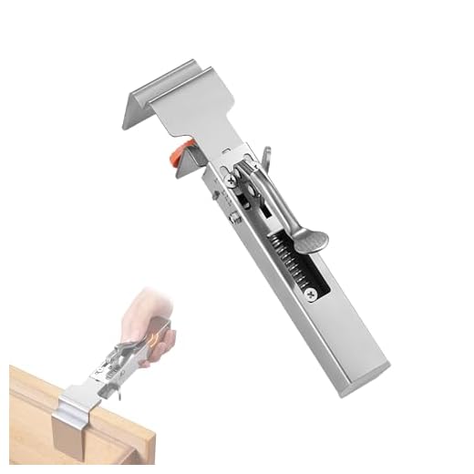 COCICA Drawer Front Installation Clamps, Stainless Steel Adjustable Drawer Face Mounting Fixing Clamp for Cabinets and Desks (1 Clamp)