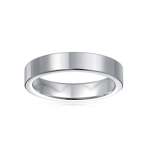Bling Jewelry FG-11-4226HC4-L-8 Plain Simple Flat Cigar Couples Titanium Wedding Band Rings thumb #1