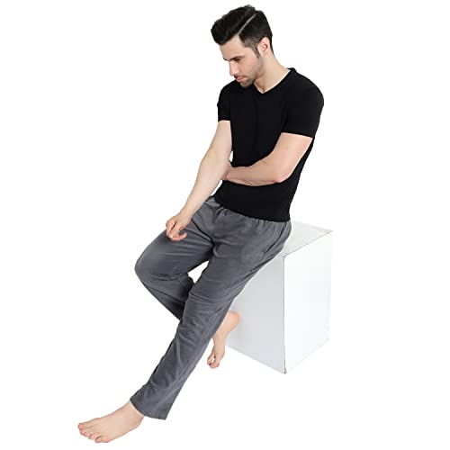 Men's Super Soft Plaid Fleece Pajama Pants - Cozy Lounge Pants with Convenient Pockets3