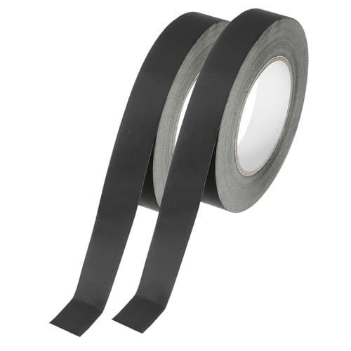 Image of MECCANIXITY Insulating Acetate Cloth Adhesive Tape, 1in x 98ft Black Electrical Heat Resistant Fabric Tape with Paper for Laptop Electric Automotive Guitar Repair Wire Harness, 2Pcs