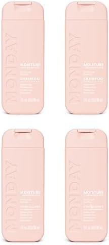 MONDAY Haircare MOISTURE Shampoo + Conditioner with Hyaluronic Acid & Shea Butter for Dry & Dull Hair 90 mL (Dual Set)