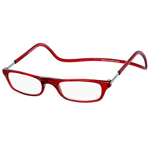 CliC Adjustable Front Connect Reader, 2.50 Strength, Red Frame