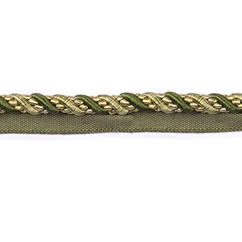 Bel Avenir 0.27 Inch 13Yards Twisted Lip Cord Trim Basic Sewing Luxury Multicolor Handmade Crafts Diy Crafts Decoration Edge Piping Embellishments (Green) #TOP3