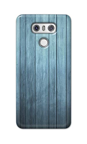 Image of Printed Hard Back Cover Case for LG G6 | LG G6+ Back Cover (Wooden Blue) -1302