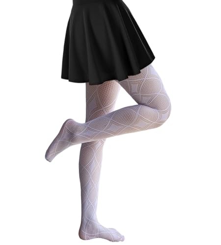 Image of VINICUNCA Women's Fishnet Stockings Lace Patterned Tights High Waist Pantyhose