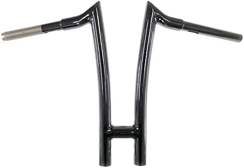 Dominator Industries 1 1/4 | 1.25" Evil T-Bar | 12" Rise | Gloss Black | Compatible With 1996-2022 Dyna, All Softails, Sportster, Street Bob, Fat Bob, Low Rider
