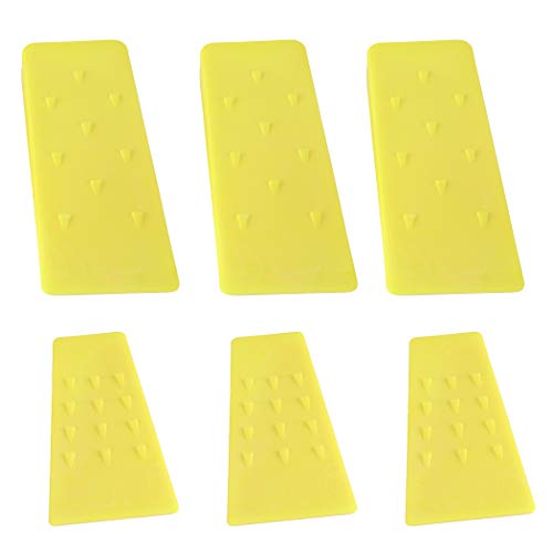 6 Pack Tree Felling Wedges With Spikes For Safe Tree Cutting – 3 Each Of 8” And 5.5” Wedges With Storage Bag; 6 Felling Dogs To Guide Trees Stabilize And Safely To Ground For Loggers And Fallers #TOP3